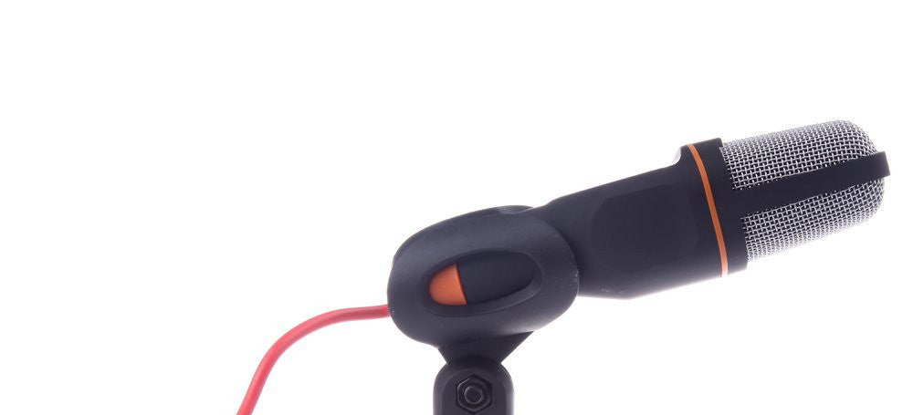 Microphone-Mic Wired With Holder Clip For Chatting Singing Karaoke Pc L Microphone-Mic Wired With Holder Clip For Chatting Singing Karaoke Pc L